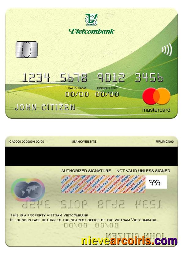 Vietnam Vietcombank mastercard